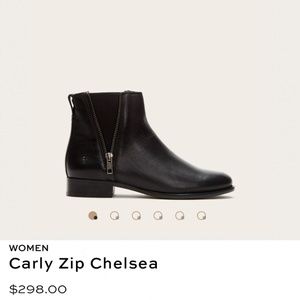 BRAND NEW Frye Carly Zip Chelsea boots